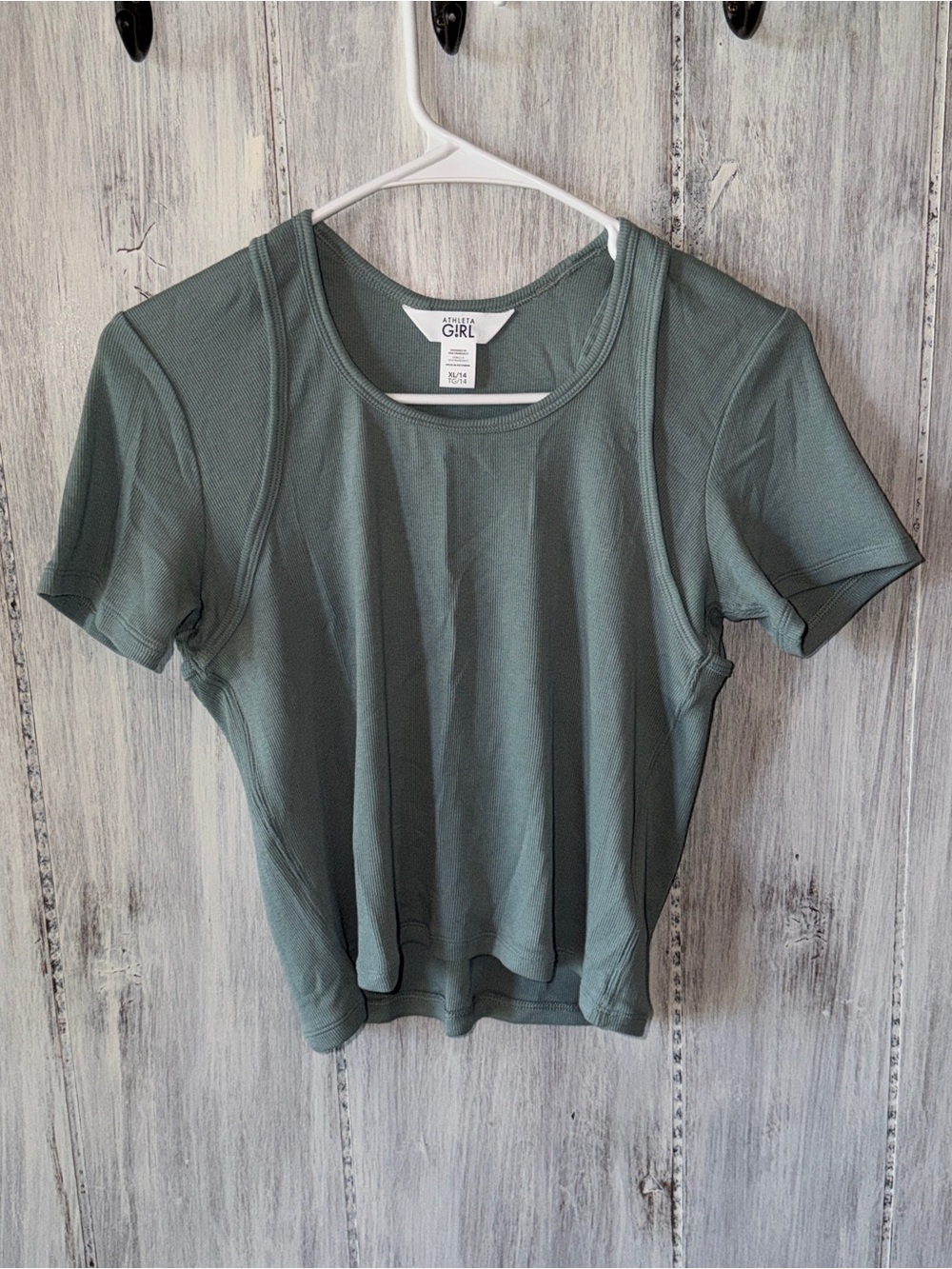Athleta Girl Sage Green Short Sleeve Active Tee - Girl - NWOT